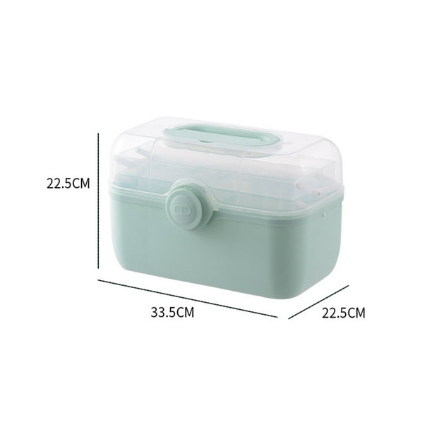  Soporte para medicamentos, diseño de equipaje Estuche de  plástico de tamaño pequeño para medicina portátil para el hogar (verde) :  Salud y Hogar