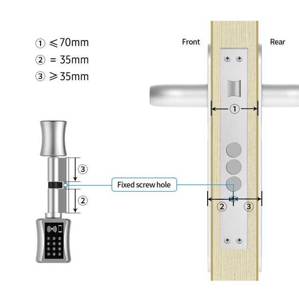 Comprar Cilindro de cerradura inteligente, cerradura de puerta con