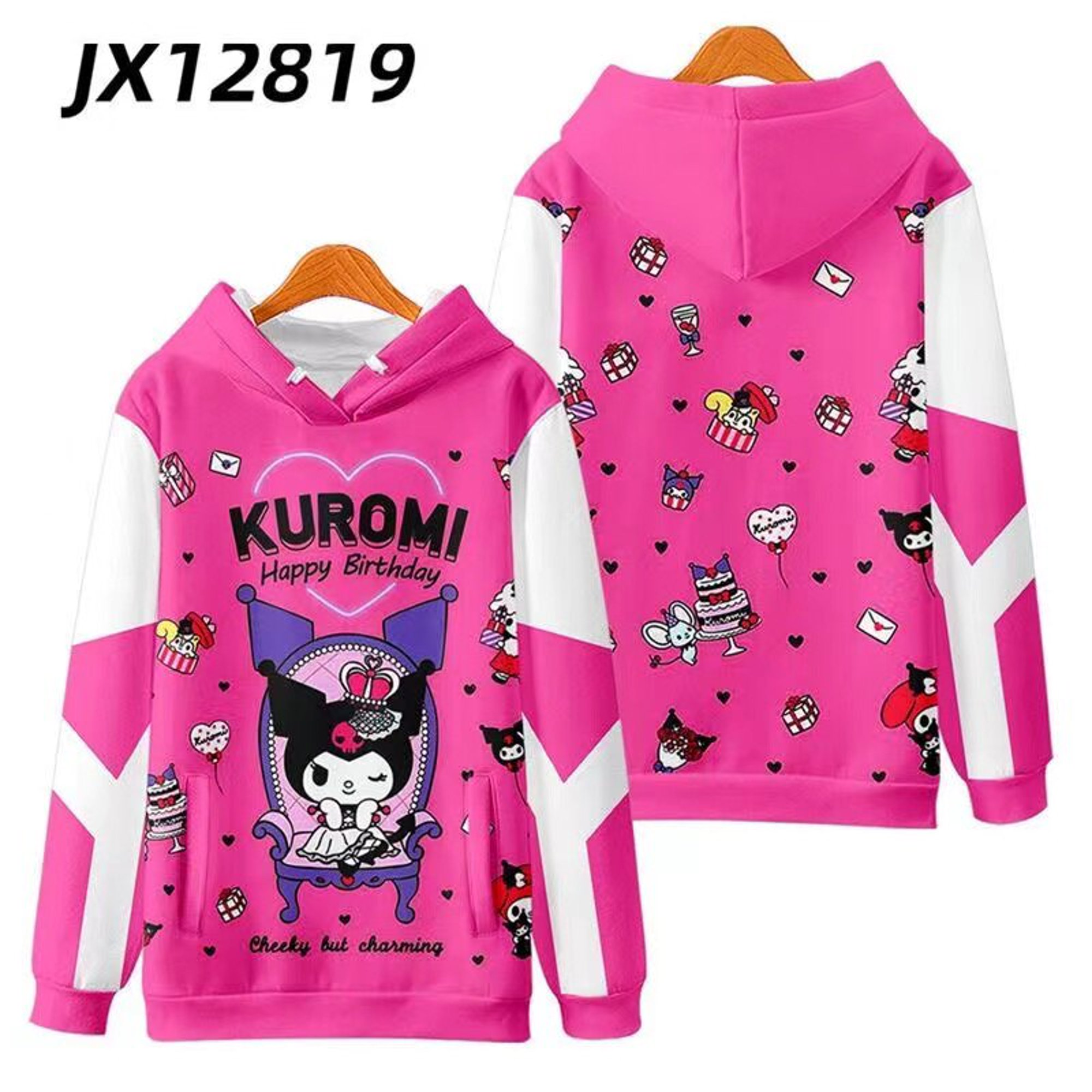 Sanrio Kuromi Sudadera Con Capucha Para Niña Tops Finos De Estilo Harajuku Ropa Informal