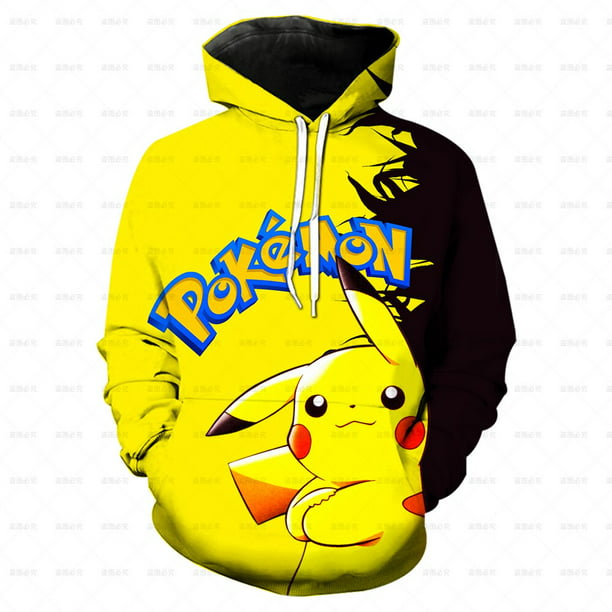 2023 Pokemon niños animados con capucha Pikachu sudadera manga niños moda Top 4-14 años niños Street25cm Gao LED | Walmart en línea