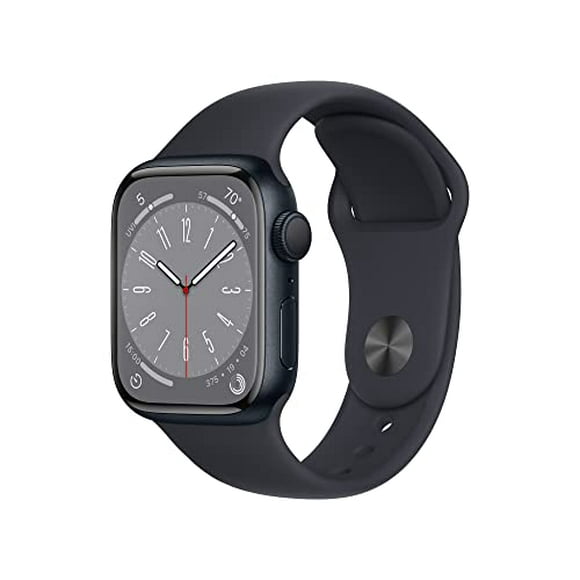 apple watch series 8 gps 41mm smart watch w midnight aluminum case with midnight sport band  ml apple mnu83lla