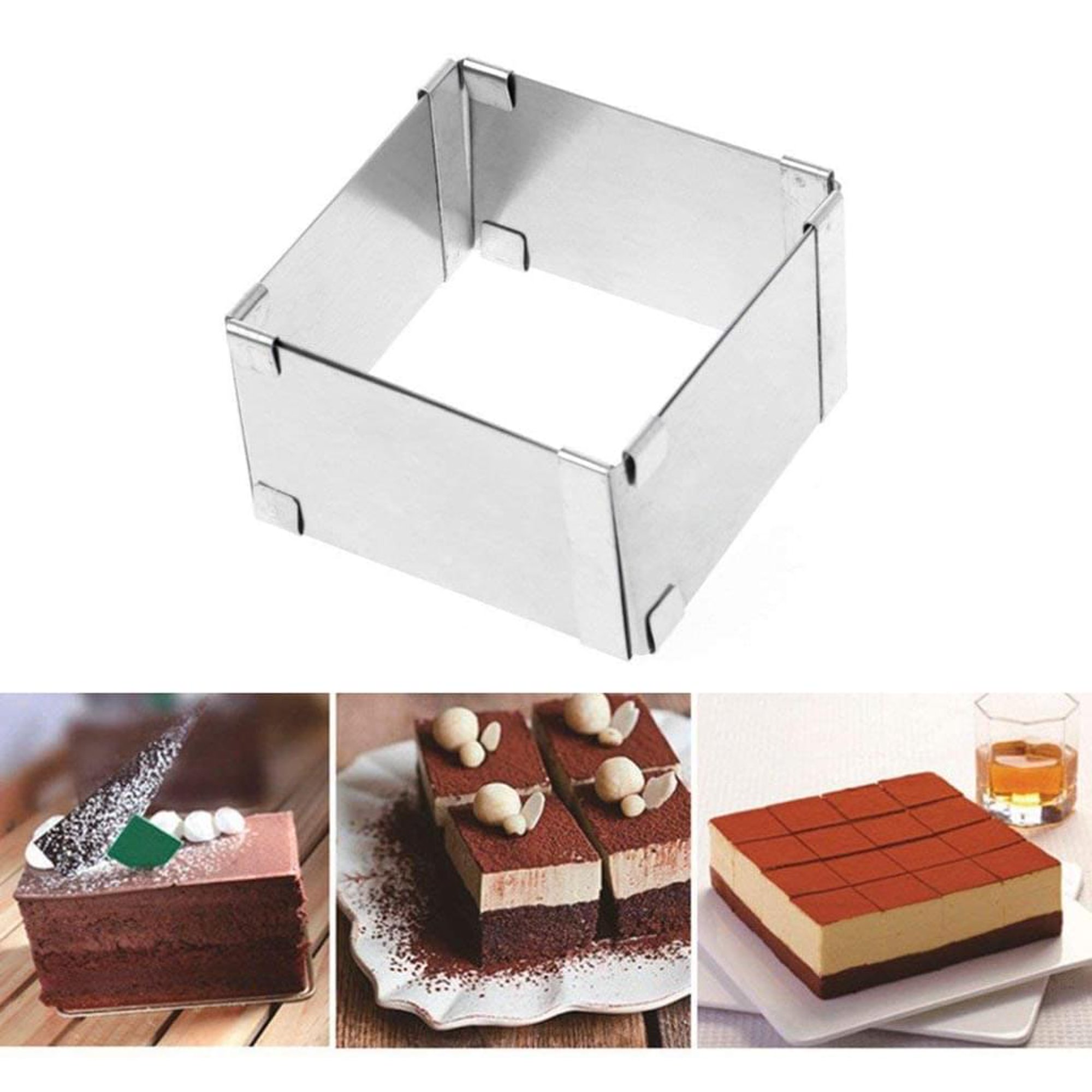 Molde desmontable rectangular de acero galvanizado - 34 x 24 cm - ideal  para hornear pasteles y hacer tortas - – Garden Seeds Market