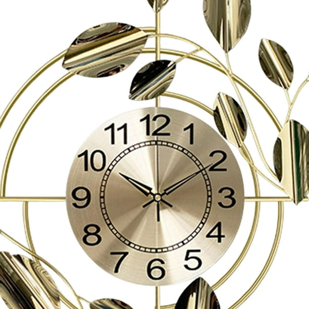 Relojes de pared grandes, reloj de pared moderno y elegante con números  arábigos, relojes de pared grandes silenciosos que no hacen tictac, relojes  de Gloria Reloj de pared