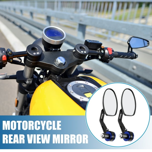 1 Par Trasera Vista Lateral Espejo Motocicleta Moto Retrovisor Espejo Negro  Unique Bargains espejos laterales para deportes motorizados