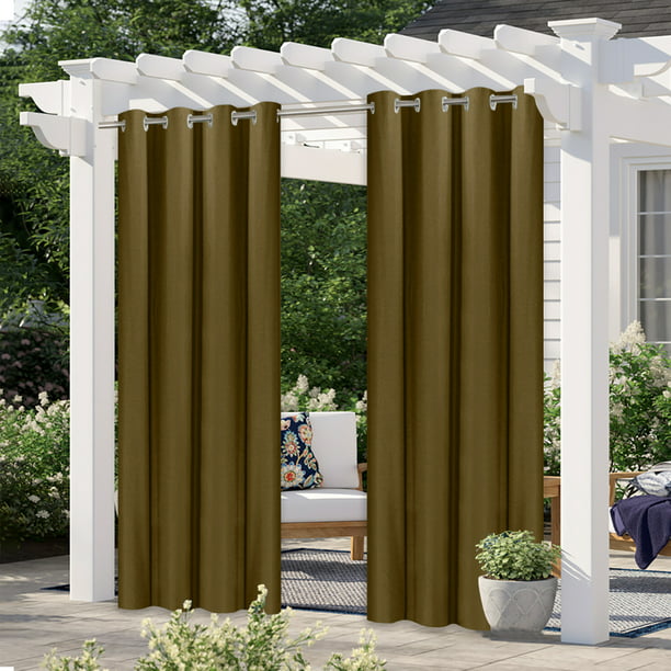  KFGDFD Cortinas impermeables para exteriores, cortinas de  pérgola con ojales, para patios, porches, balcones de jardín, cortina de  privacidad, 20 tamaños (color beige, tamaño: 5.5 x 4.6 ft/5.51 x 4.59 