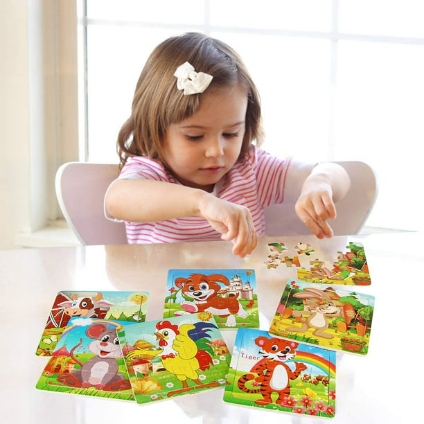 Dreampark Rompecabezas niños de 3 a 5 rompecabezas de madera con animales, 20 piezas, jug liwang | Walmart en