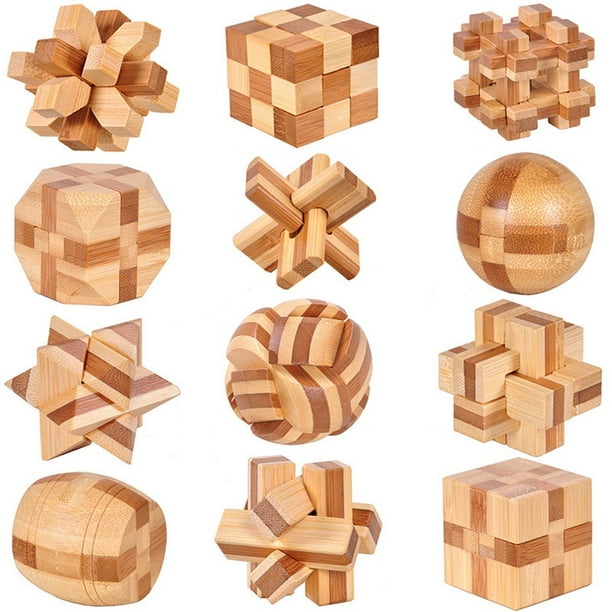 Juegos Montessori para bebés, rompecabezas de madera 3D para niños