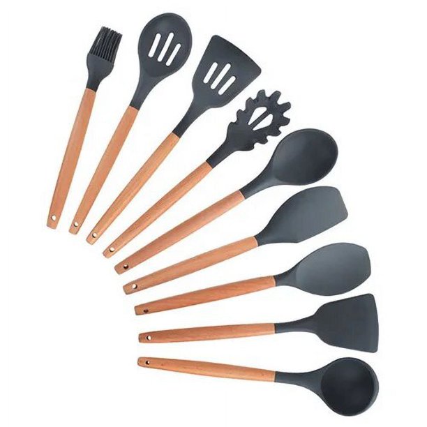 Set 12 Utensilios De Cocina Silicona Resistente Calor Juego