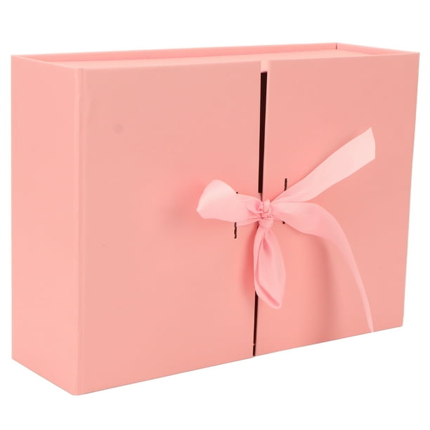 Caja de regalo plegable con lazo, caja de regalo con tapa, caja de regalo  con cinta, caja decorativa reutilizable, cajas decorativas con tapa para  cumpleaños (rosa, M) : : Hogar y cocina