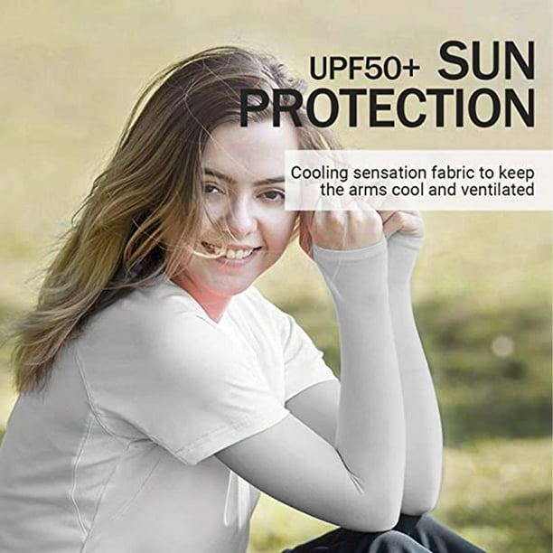 Guantes De Manga Larga Para Hombre Mujer Manguitos Protección UV Solar  Deportes