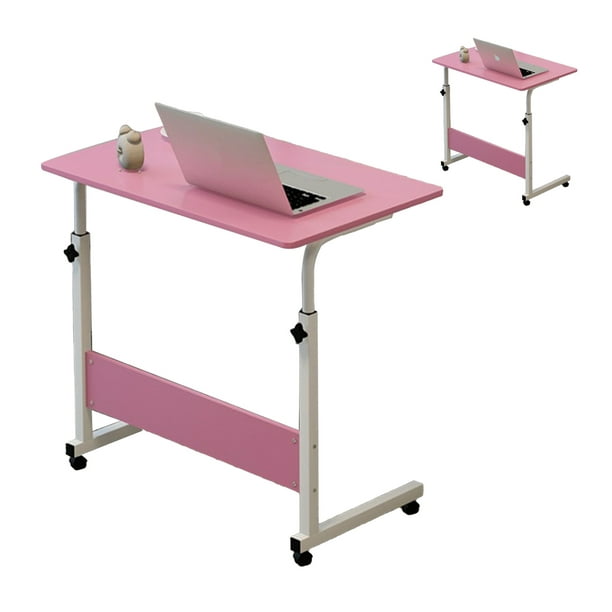Mesa de ordenador con tapa elevable en MDF rosa