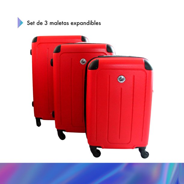 ▷ Chollo Flash: Set 3 Maletas de viaje ABS Semirígidas por sólo 53,99€ con  cupón y envío gratis (-51%)