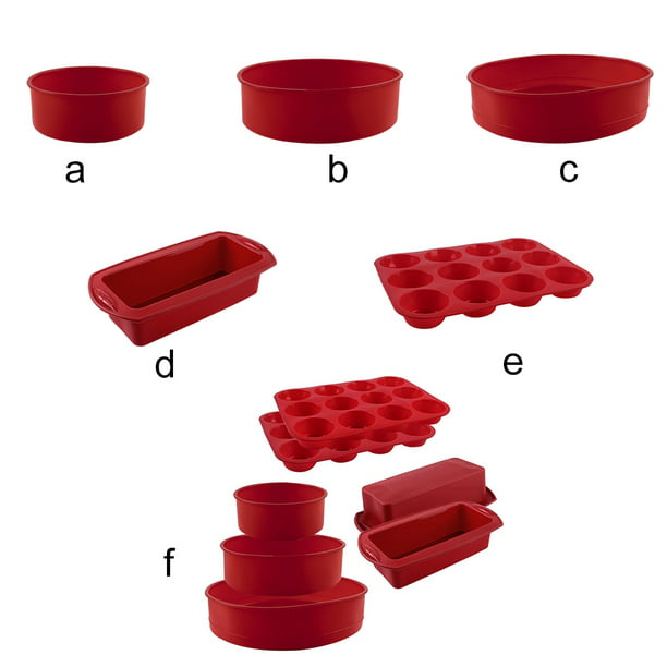 Molde de silicona para tartas, horno redondo para hornear, microondas,  utensilios para hornear resis Kearding HA009516-06