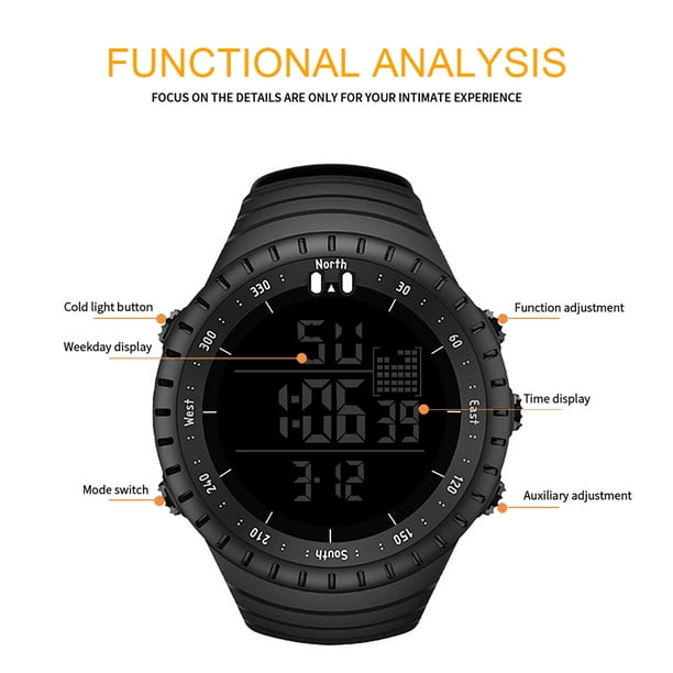 Reloj deportivo hombres impermeable led relojes digitales