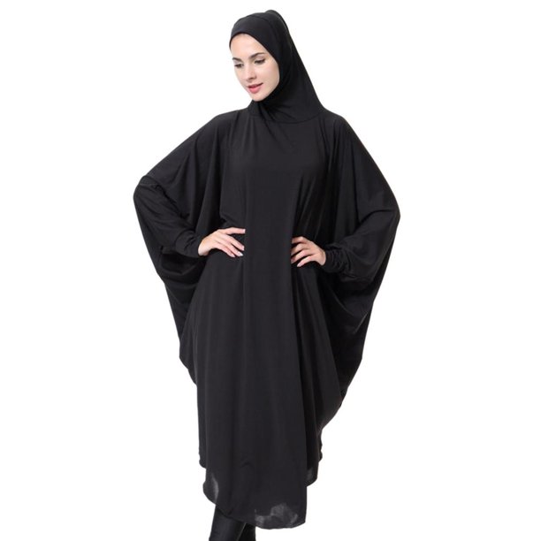  BINIAT Bata de oración para mujer, musulmana con capucha, ropa  islámica Abaya, vestido largo, suelto, M, marrón : Ropa, Zapatos y Joyería