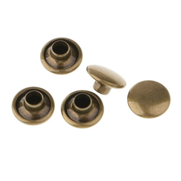 remaches para cuero doble tapa 6mm 200sets bronce