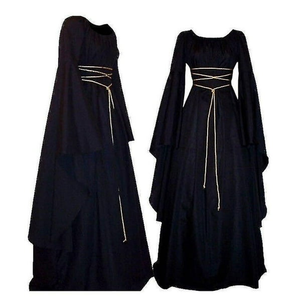 Vestidos de bruja para mujer, vestido renacentista de Halloween, ropa  gótica, medieval victoriana, disfraces de fiesta de cosplay