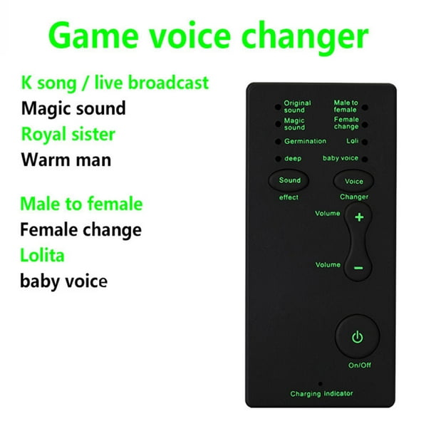 Cambiador de voz portátil, mini tarjeta de sonido en vivo para juegos de  mano con 8 efectos de sonido y 8 cambios de voz, disfrazador/modulador de  voz