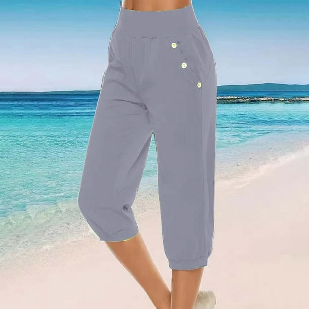 Gibobby Pantalones para el frío de mujer Pantalones de trabajo elásticos de  talle Pantalones cargo anchos de pierna recta de corte holgado para mujer(Verde,CH)