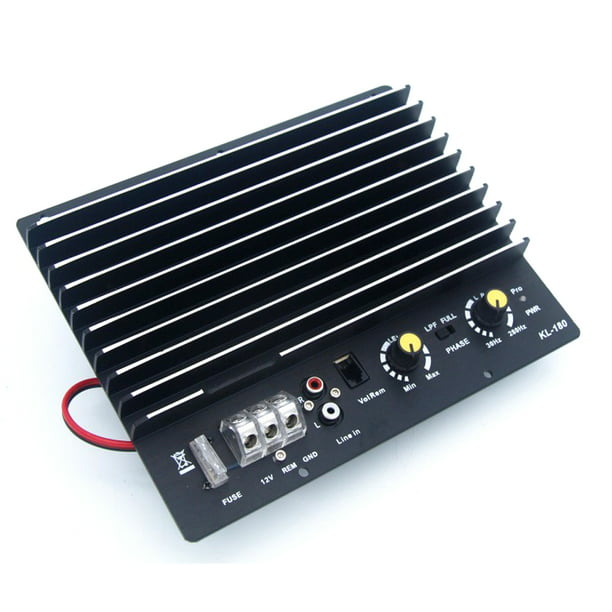 Amplificador de coche de 12 V, mini amplificador de audio negro de 12 V,  amplificador de coche de 1000 W, subwoofer de audio para automóvil