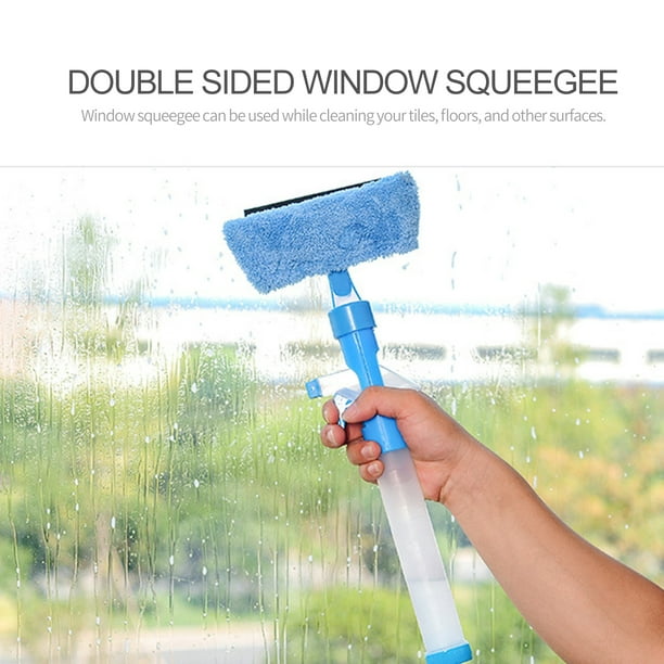 Limpiador de ventanas 4 en 1, escurridor de ventanas con botella