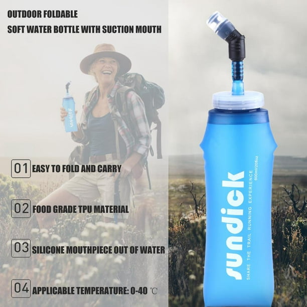 Botella de agua deportiva, de doble uso con popote y tubo de pulverización,  apaga la sed, se enfría rápidamente, fitness, viajes, correr (gris)