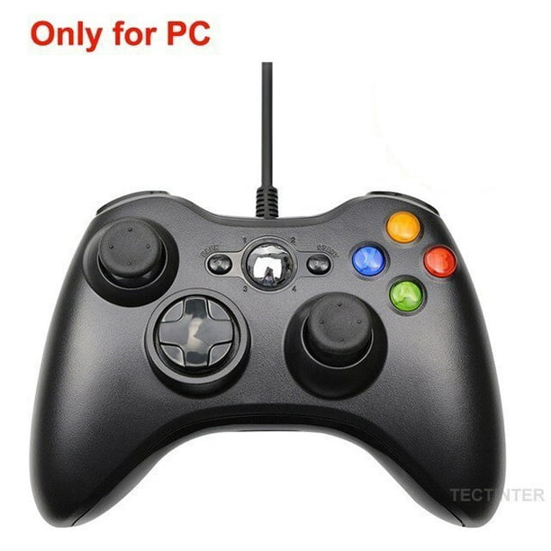 Xbox 360 Controlador con cable Gamepad Controller para Xbox 360 (negro)