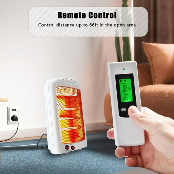 Controlador de termostato inalámbrico doméstico y juego de enchufes Modos  de calefacción y refrigeración