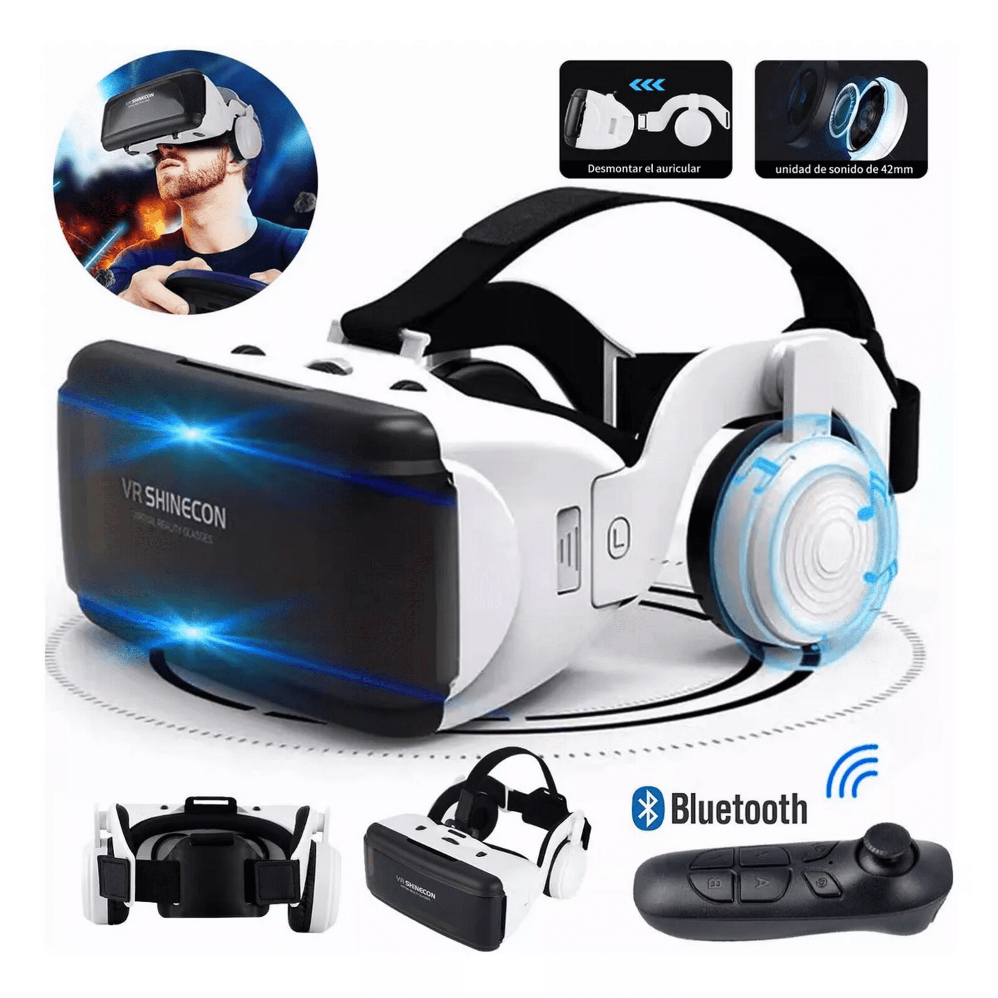 Gafas De Realidad Virtual Auriculares VR, Gafas 3D Auriculares De