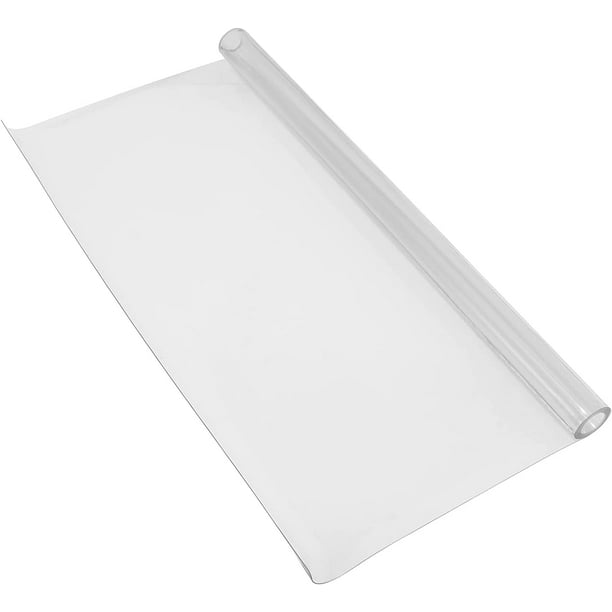 Royhom Protector de mesa transparente, 0.079 in de grosor, 72 x 12  pulgadas, protector de plástico para mesa, protector de escritorio  transparente