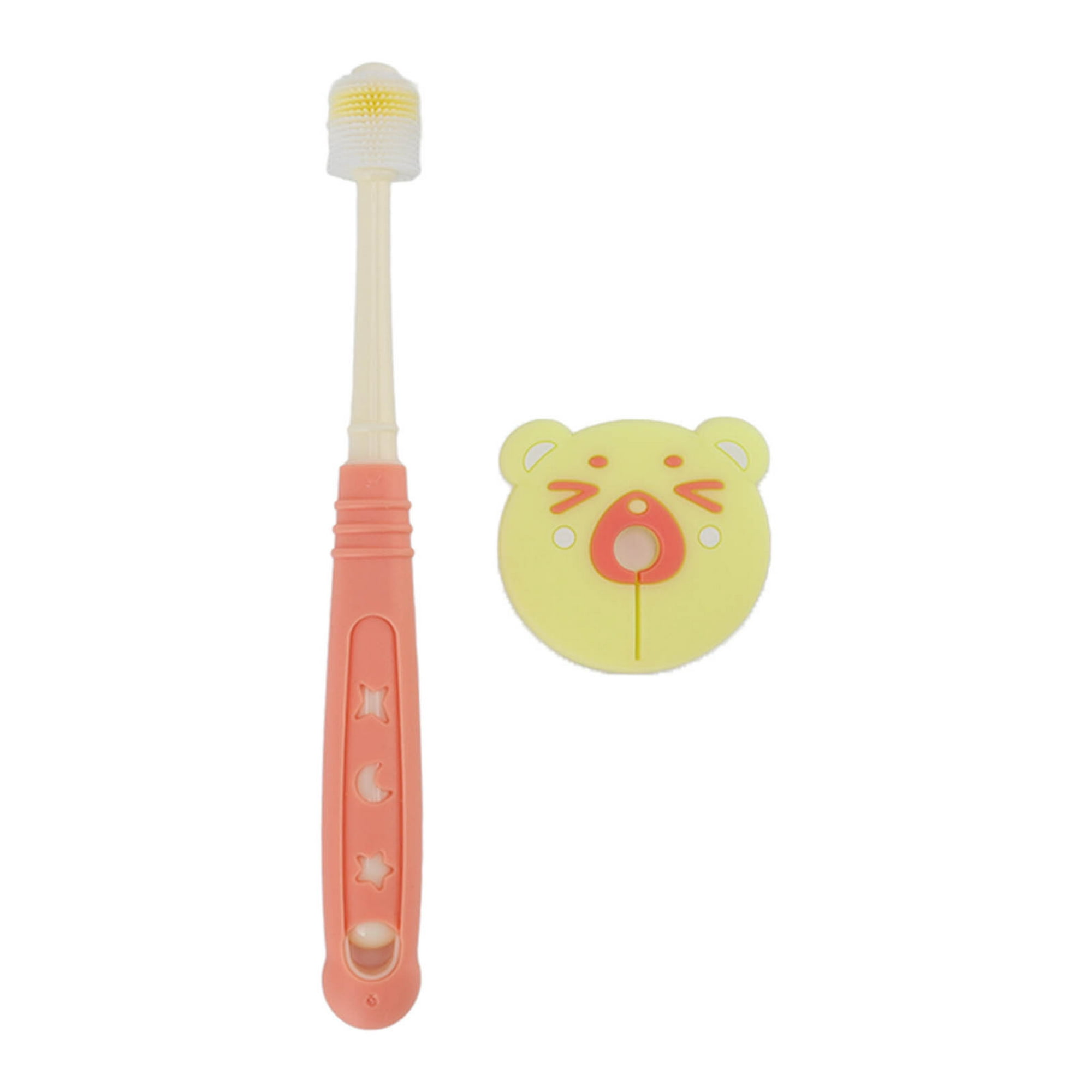 Juego de cepillos de dientes de silicona para bebés, cepillo de dientes +  cepillo de lengua + mordedor para bebé + cepillo de dientes de dedos con
