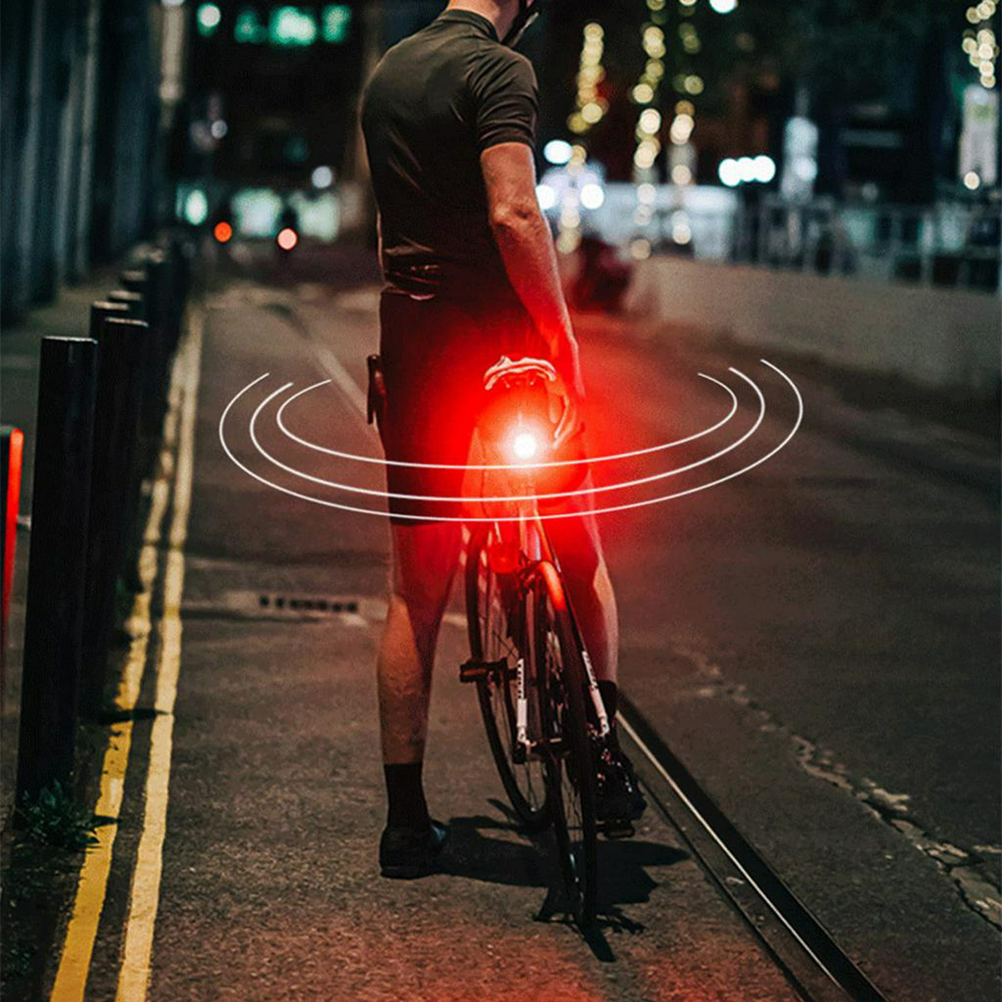 Luz de bicicleta, recargable, delantera, trasera, luz trasera, brillante,  linterna Led para bicicleta azul Sharpla Luz trasera de bicicleta