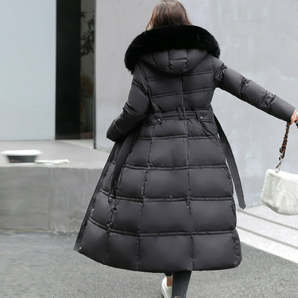 Chaqueta de invierno de alta calidad para mujer, abrigo de cuello