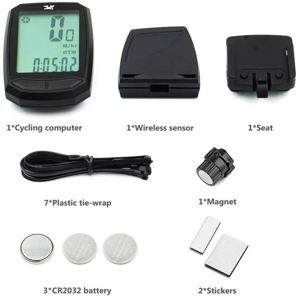 Velocímetro de bicicleta, velocímetro de bicicleta, odómetro con pantalla  LCD, velocímetro preciso