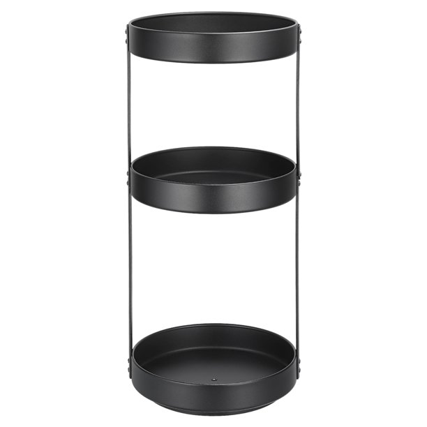 Lazy Susan Tocadiscos Organizador, 3 Nivel Rotatorio Especias Estantes  Metal Condimentos Organizadores para Gabinete Despensa Cocina Encimera Baño  Refrigerador Unique Bargains Bandeja giratoria