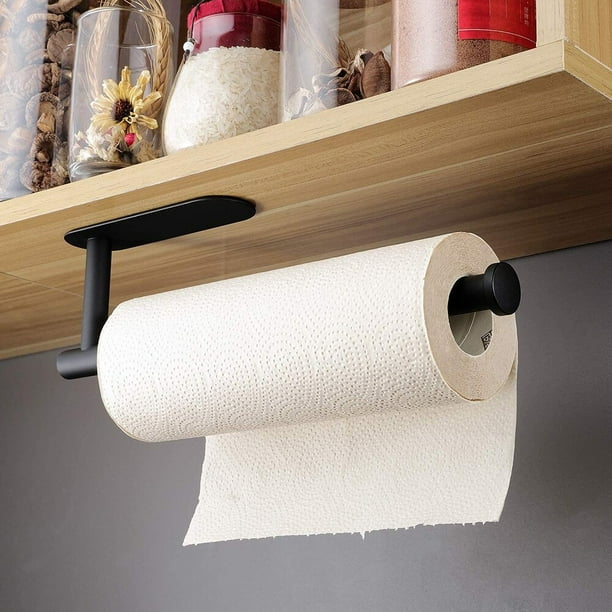 Portarrollos de cocina, estante de papel de cocina montado en la pared,  soporte de rollo de papel higiénico