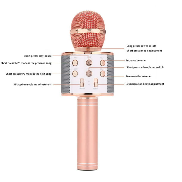 móvil del altavoz inalámbrico del micrófono del de Bluetooth del  Yuyangstore Micrófonos inalámbricos