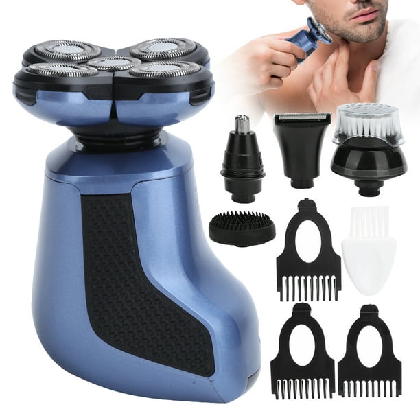 VOYOR Maquinilla de afeitar eléctrica para hombres, afeitadoras  inalámbricas para afeitarse con cara, cara, nariz, oído, pelo, recargable,  húmedo