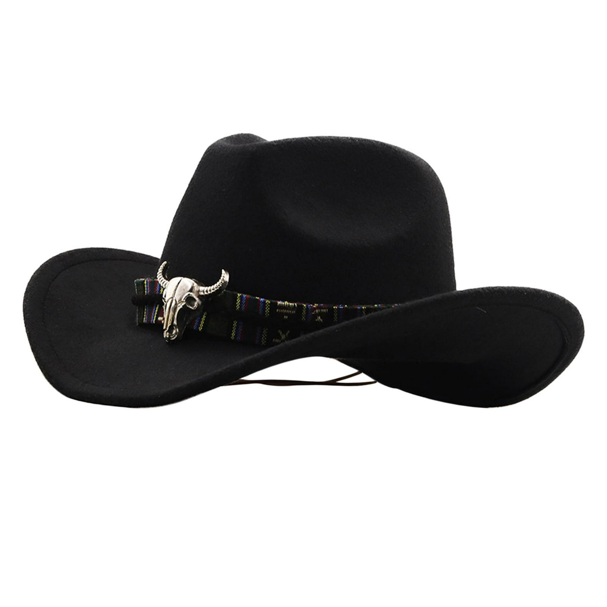 Sombrero de vaquero occidental de algodón, , , recuerdo de fiesta, vestido  de utilería de disfraces m negro jinwen Sombrero de vaquero occidental