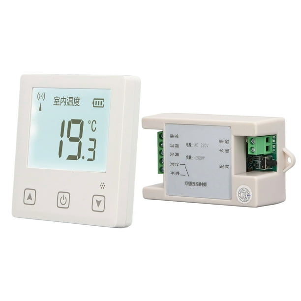 Termostato de calefacción, termostato digital LCD inalámbrico Termostato  LCD Termostato para diseño fácil de usar en el hogar Jadeshay A