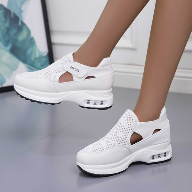 Zapatos deportivos informales cómodos de verano para mujer de tela elástica de grande para muj Wmkox8yii | Walmart en línea
