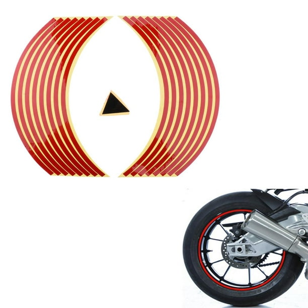 Pegatinas reflectantes para neumáticos de motocicleta, cinta de