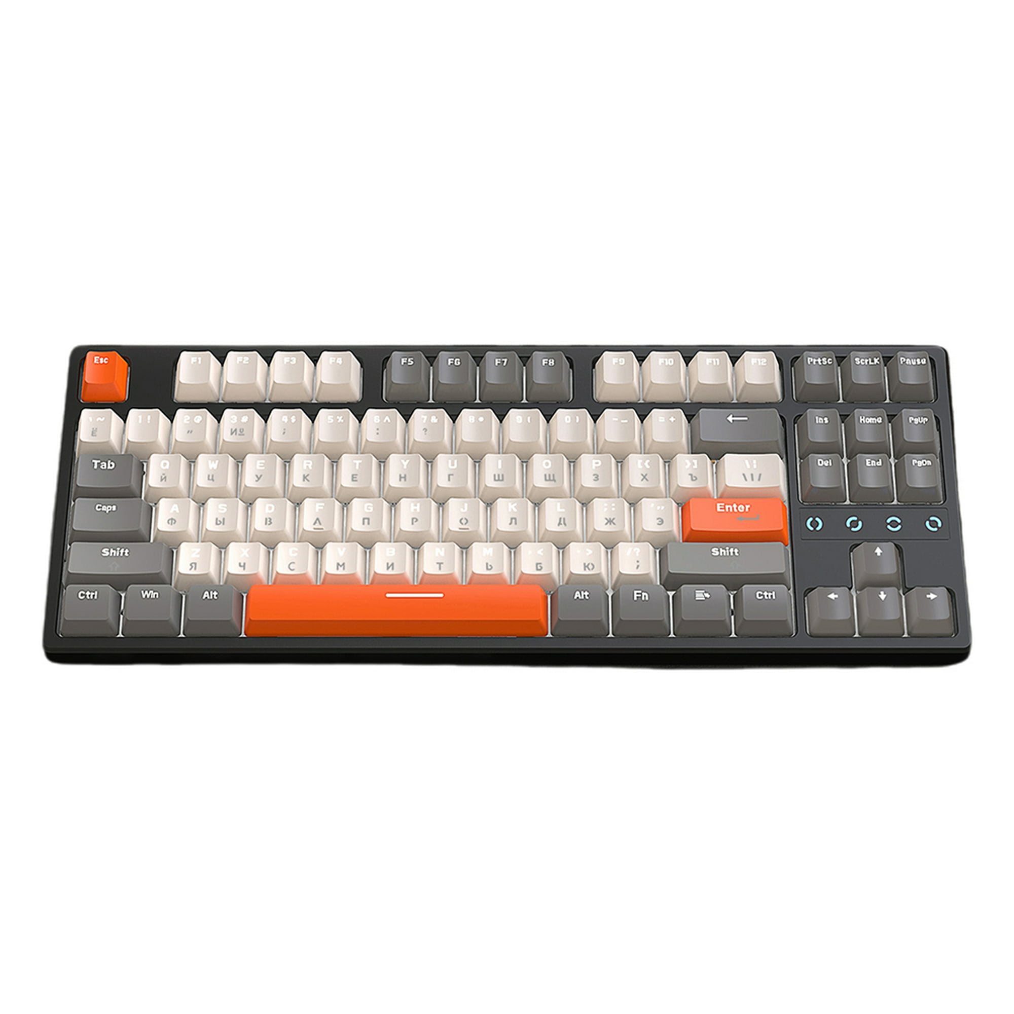 Teclado K87 al 75%, teclado para juegos de 87 teclas, teclado mecánico TKL  intercambiable en caliente, teclado RGB con teclas PBT con tema de planta