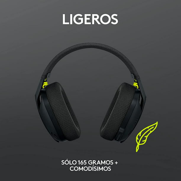 Logitech-auriculares inalámbricos G435 LIGHTSPEED para videojuegos, cascos  con sonido envolvente 7,1, Bluetooth, compatibles con juegos y música