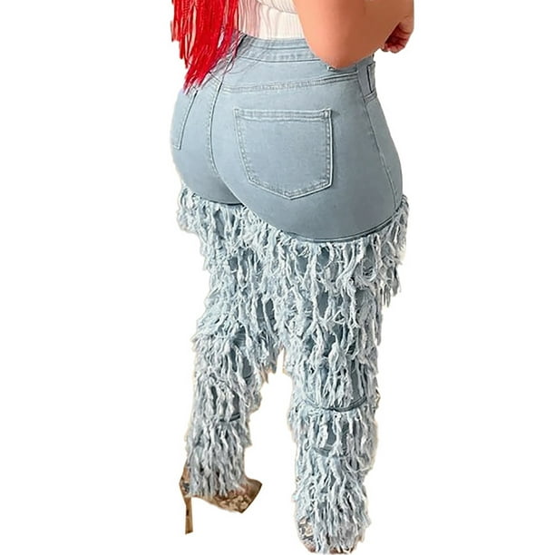 Gibobby Jeans mujer cintura alta Longitud MÁS Tamaño Pantalones
