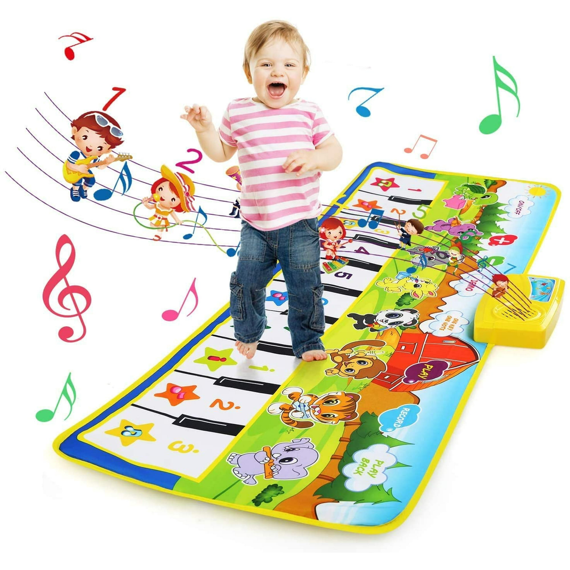 Tapete para tocar piano de chão, tapete de música padrão de instrumento  musical volume ajustável para crianças criança para festa de aniversário  para casa : : Brinquedos e Jogos