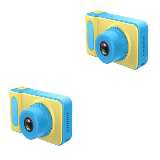 Monstrate Cámara digital Mini cámara de video de bolsillo de juguete de  foto de dibujos animados con pantalla de visualización azul 2piezas