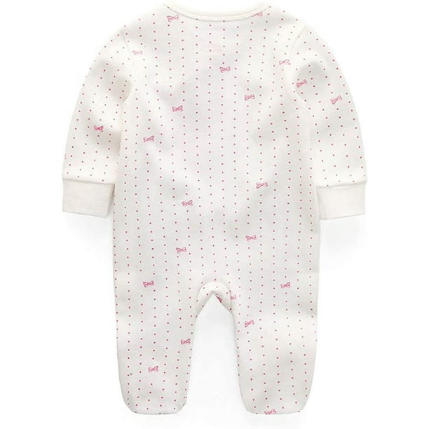 Pijamas unisex para bebés Ropa para bebés recién nacidos Dormir y jugar con  pies de algodón 3-24 meses Adepaton WMCH-446