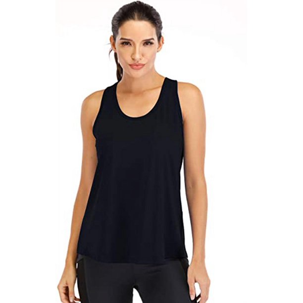 Camisetas sin mangas para mujer, con espalda cruzada, ropa de  entrenamiento, malla para yoga, ejercicio, gimnasio, correr, camisetas sin  mangas