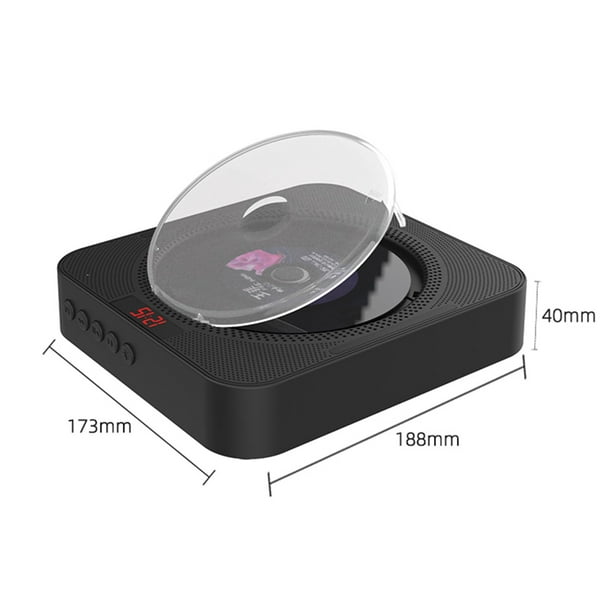 Reproductor de CD Bluetooth Reproductores de CD de escritorio para el hogar  Reproductor de CD portátil con altavoces, luz de reproducción dual de 5 W